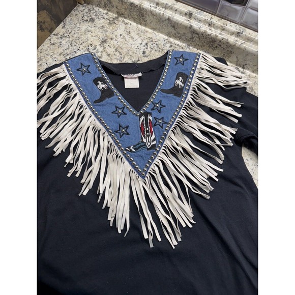 Vintage Miller Stockman Western Living Size Small Womens Western Shirt Fringe - Picture 3 of 9